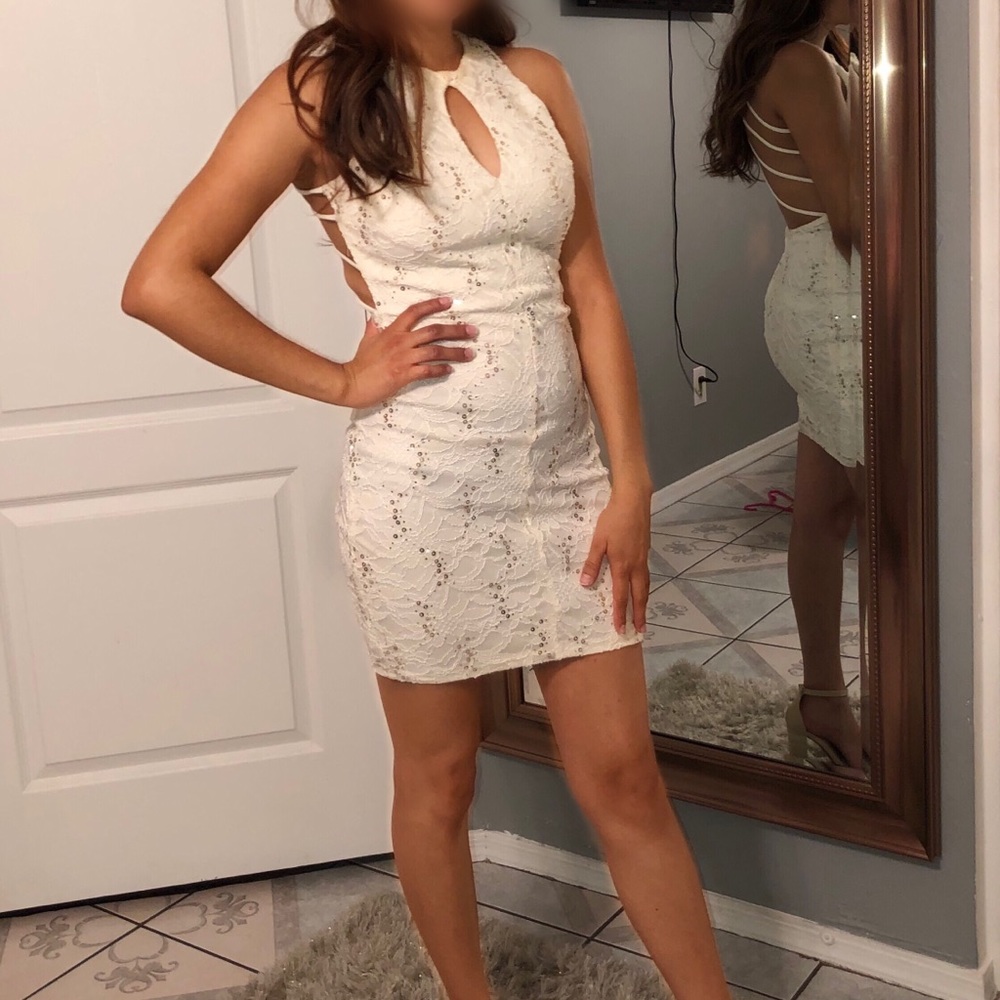 Sexy Backless White Dress 💫